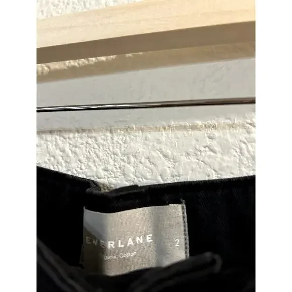 Everlane The Organic Wide-Leg Pant in Black 2 NWT